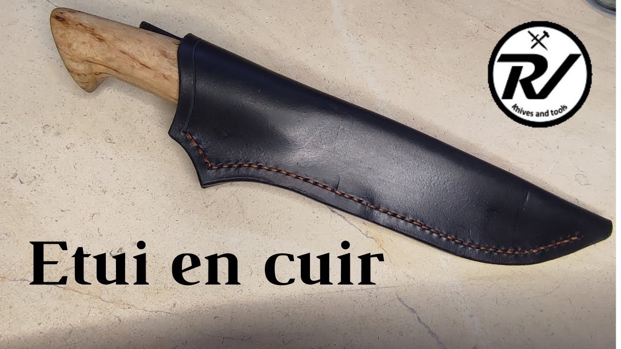 Etui cuir 4 couteaux steak ou saigner