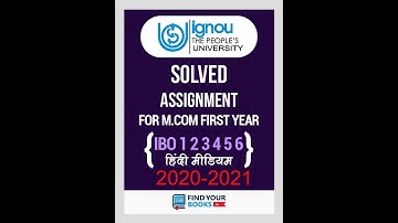 DOWNLOAD IGNOU MCOM SOLVED ASSIGNMENT 2020-21 PDF | MCOM ASSIGNMENT IN HINDI Contract : 8603418154