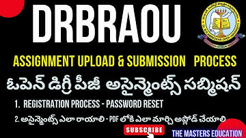 DRBRAOU OPEN PG ASSIGNMENT SUBMISSION PROCESS అంబేడ్కర్ ఓపెన్  పీజీ అసైన్మెంట్స్ ఎలా అప్లోడ్ చేయాలి