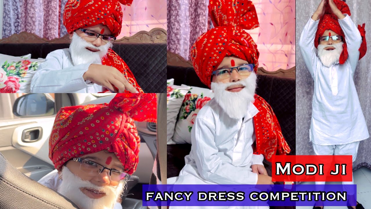 Buy BookMyCostume Narendra Modi PM with Tricolor Pagri India Independence  Day Kids Fancy Dress Costume 8-10 years Online at Low Prices in India -  Amazon.in