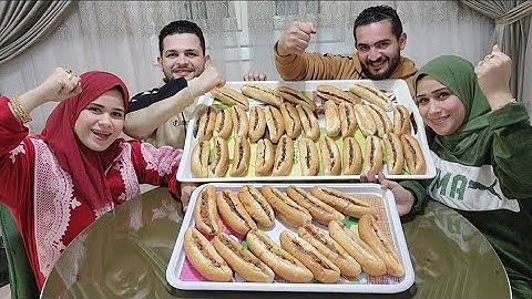 أقوى تحدى أكل 40 سندوتش كبده وسجق🌭🌮فريق الأبطال💪ضد فريق الفرافير🤭والعقاب سود الله وجهك🤜🤣