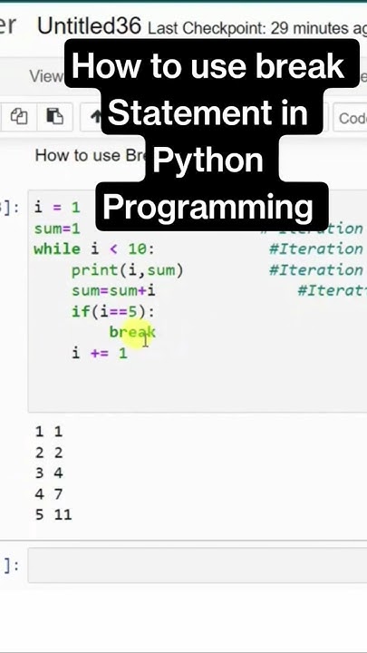 How to Use Break Statement in Python Programming #python #ai - YouTube