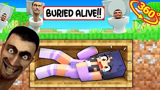 Aphmau was BURIED ALIVE by SKIBIDI TOILET In Minecraft! 360°