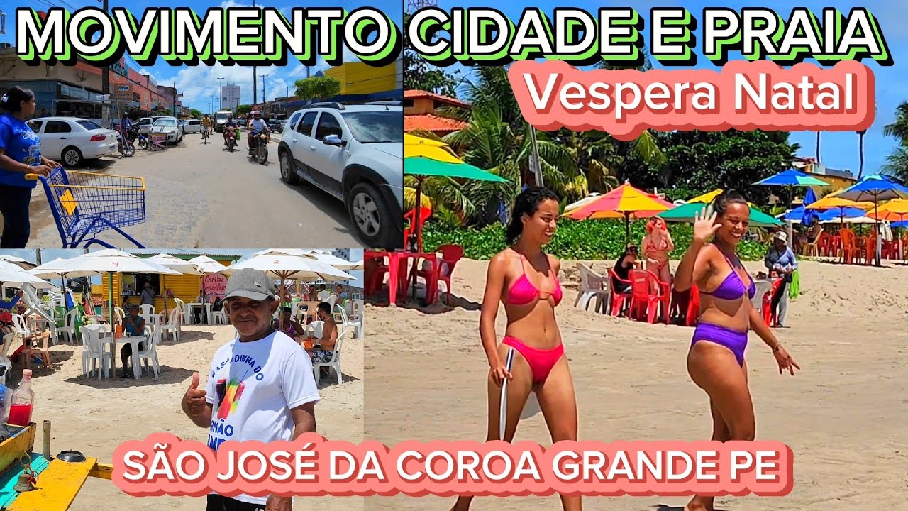 Véspera De Natal Movimentado No Centro E Na Praia De São José Da Coroa Grande PE
