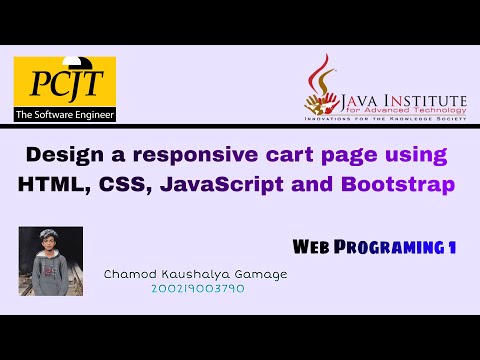Design a responsive cart page using HTML, CSS, JavaScript and Bootstrap | WP 01 | 27