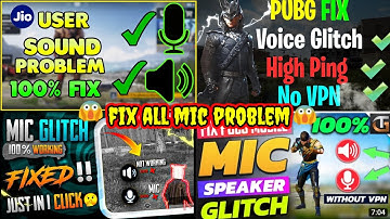 HOW TO FIX MIC GLITCH IN JIO SIM | MIC GLITCH FIX | PUBG SOUND PROBLEM FIXED || PUBG MIC NOT WORKING