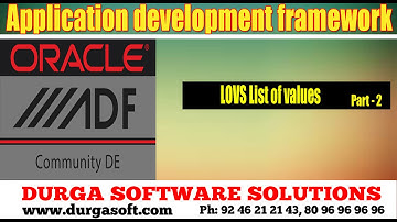 Application development framework(ADF)|| LOVS List of values Part-2