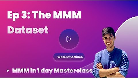 Ep 3 - MMM Masterclass: The Dataset for your Marketing Mix Modeling project