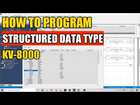 How to Program a Structured Data Type in KV-8000 | Automation Paradise