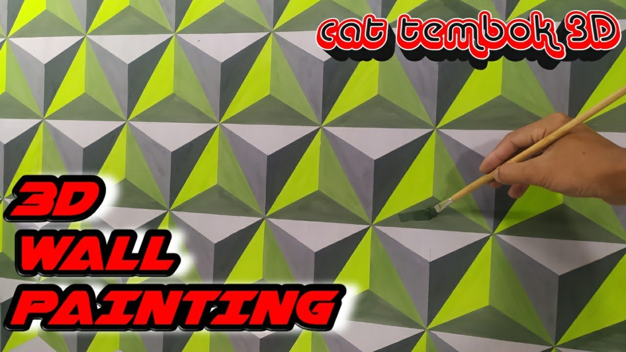  Mengecat  tembok  kamar  3D 3D wall painting YouTube