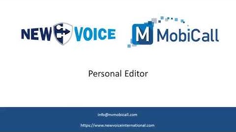 New Voice MobiCall - Personnel Editor