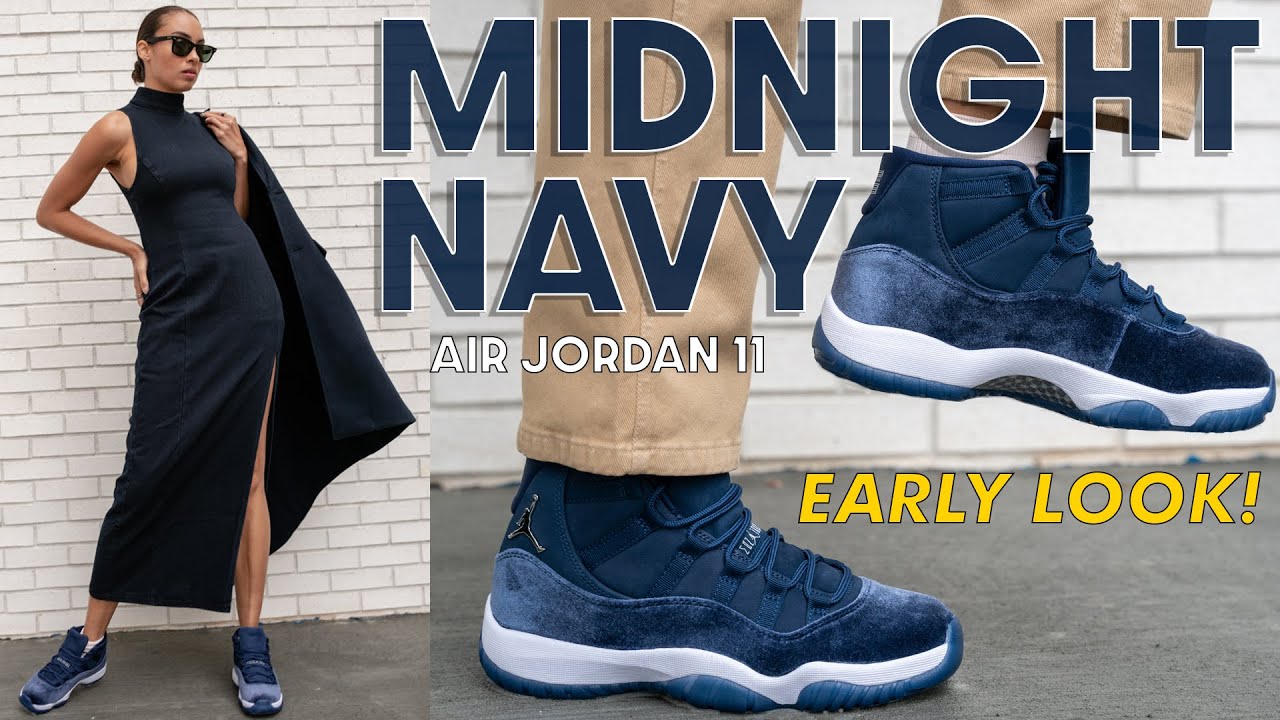 navy jordan 11