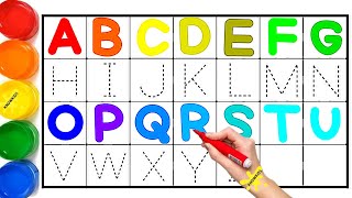 Let's draw uppercase ABCD  drawing for preschool toddlers and kids | educational video, abcdefg,abc