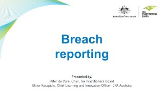 New breach reporting requirements