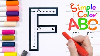 Tracing Letters | Learn how to write F along the dotted line | Alphabet Education for Preschoolers