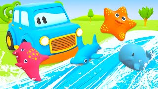 Car Cartoon for Kids: Clever Cars Learn Sea Animals & Educational video