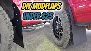 HOW TO MAKE DIY Mudflaps for UNDER $25!! | Truck Build series ep. 02
