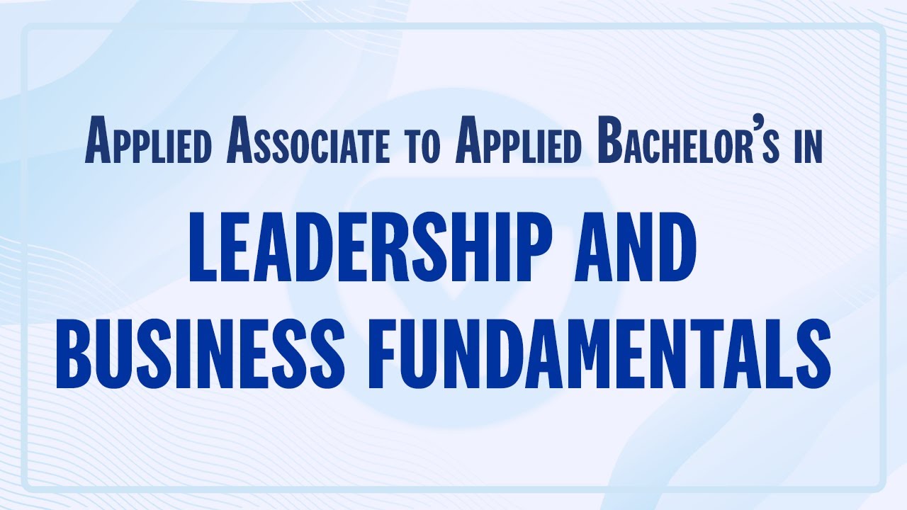 Video for Leadership and Business Fundamentals program