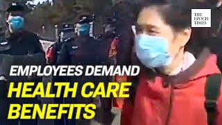 Police Confront Railroad Employees Demanding Health Care Benefits