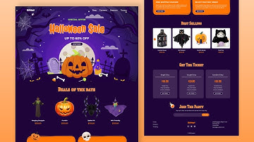 Make a Responsive Halloween Website Using HTML CSS and JavaScript