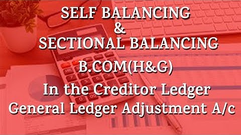 Self Balancing Ledger | Full Explained | B.COM (H&G) | #account
