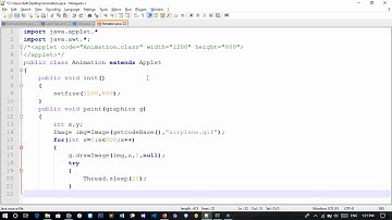 Simple-Plane Animation Using java Applet !