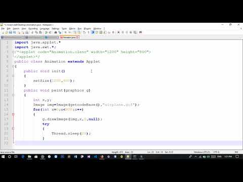 Simple-Plane Animation Using java Applet !