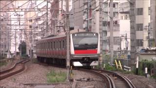 E233系5000番台山手貨物線回送列車（ケヨ501）恵比寿入線