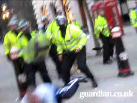 Video of police assault on Ian Tomlinson, who died at the London G20 protest