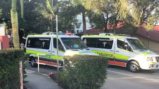 QAS 6413 + QPS Van Leaving PA & QAS 6465 Responding Code 1 From PA Hospital