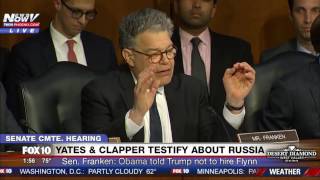 FNN: Sen. Al Franken GOES OFF During Hearing About Flynn's Russian Interactions and Trump's Warning