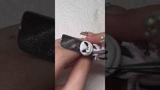 3d jack skellington halloween nail tutorial 👻 **BAT BOW 🦇 #hallloweennails #nails #nailart