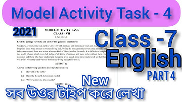 Model Activity Task Class 7 English Part 4 Answer New/Class-7 English Model Activity Task Part 4