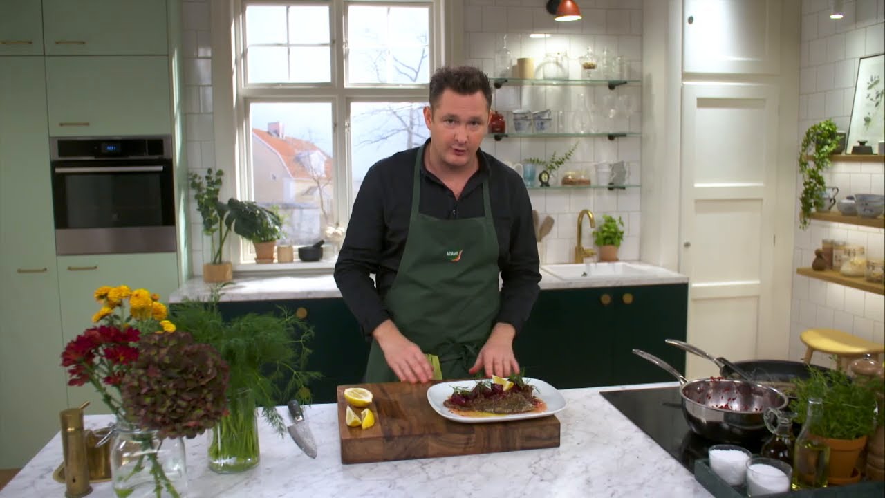 Kökets middag: Panerad rödspätta med kapris, rödbetor och citron - Köket