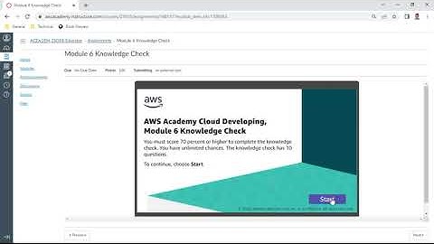 AWS Developing Module 6 - Knowledge Check - Anand K