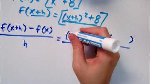 Finding the difference quotient for a linear or quadratic function