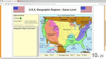 [12s] Sheppard Software - USA Geography (Landscapes) Speedrun