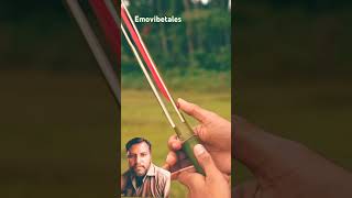 DIY Bamboo Creations with Pencil Size Bamboo stick slingshots #diy #bamboocraft #balloon #shorts
