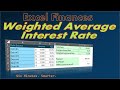Calculate the weighted average interest rate for multiple debts
