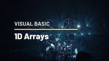 One Dimensional 1D Arrays in Visual Basic