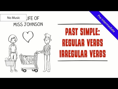Past Simple Tense - Regular & Irregular Verbs: Life of Miss Johnson (Comical ESL Video) (No Music)