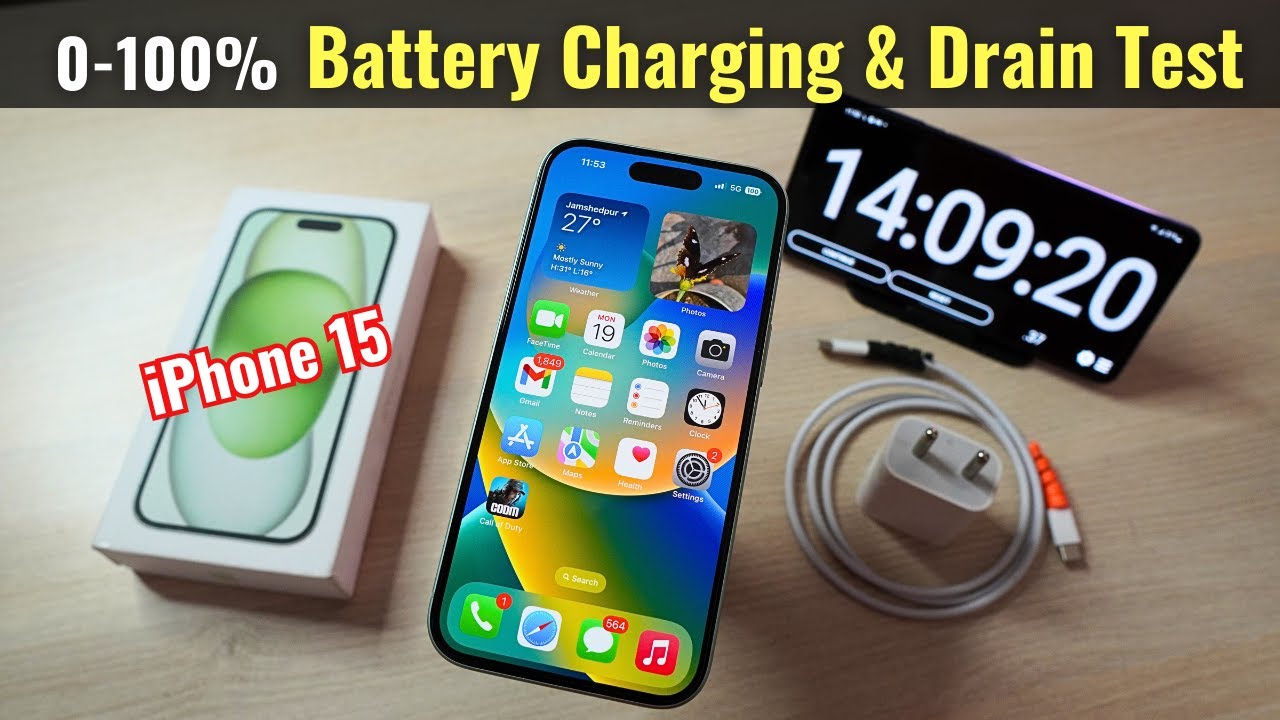 iPhone 15 Battery Charging & Drain Test - Battery Life ???