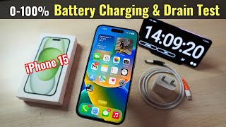iPhone 15 Battery Charging & Drain Test - Battery Life ???