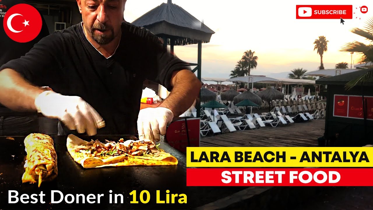 Antalya Beach Walking Tour - Summer in Turkey 2022 - Turkish Street Food - Best Doner in Cheap Price