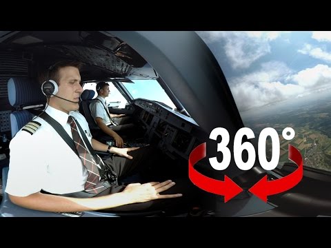 360° cockpit view | SWISS Airbus A320 | Geneva – Zurich
