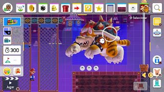 SUPER MARIO MAKER 2 / Editor de niveles de Nintendo Switch a 4K | La gran batalla de Bowser Felino