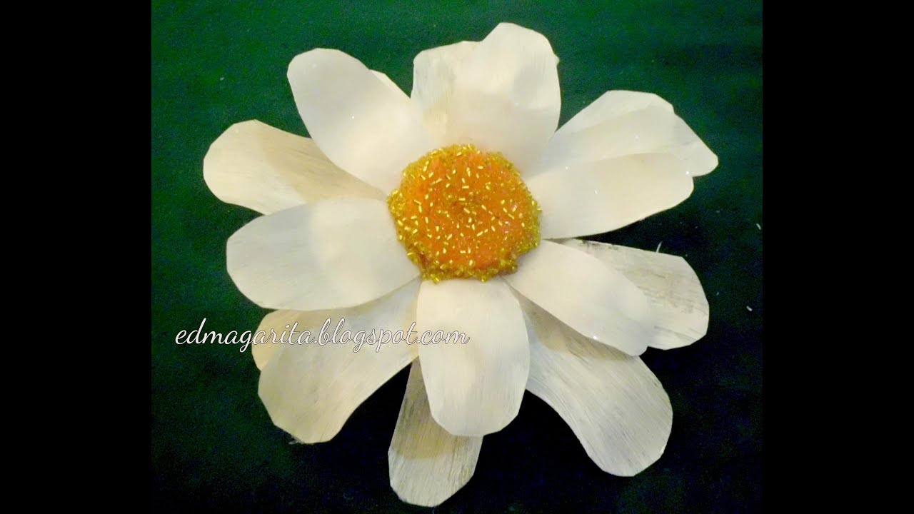 Margarita  con botella de plástico  Daisy -Tutorial #diy #tutorial #art #arte #artist #handmade #how