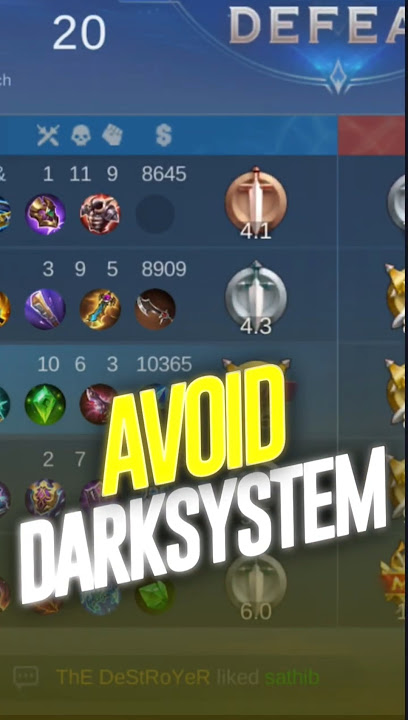 Top 3 Tips to Avoid the Dark System in MLBB #mobilelegends #mlbb #shorts