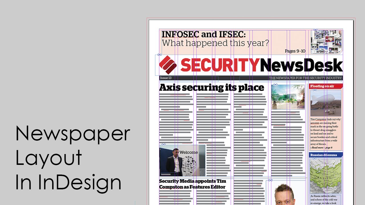 How To Design A Newspaper Newspaper Layout In Indesign Youtube