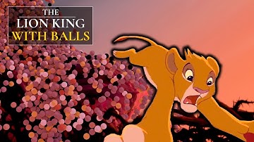 The Lion King Simba escapes with Colorful Balls, Blender animation